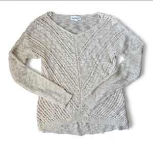 Cloud Chaser Women's Beige V-Neck Sweater